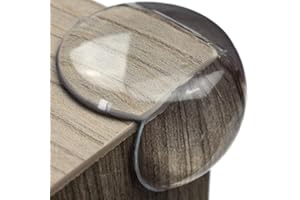 ESTALLAR Protectores transparentes de plástico para esquinas y bordes de mesas y mueble, para la protección contra impactos de bebés y niños (juego de 12 unidades)