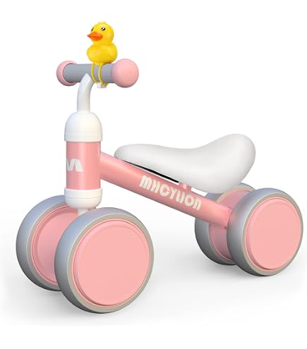 Draisienne Bébé 1 An Avec Roues Lumineuses - 4 Roues, Siège Souple, Cadre Acier, Pour 12-24 Mois, Cadeau Premier Anniversaire