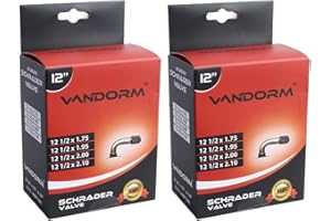 Vandorm 2 PACK 12" 90 Degree Schrader Butyl Inner Tube For Prams Buggy Strollers Kids Bikes Pack