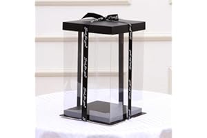 SeniorMar Boîte-Cadeau Vide Transparente de boîte d'ours de Fleur de Rose pour Le Cadeau et l'ornement