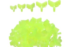 PATIKIL Bonnet de Protection pour Hameçons de Pêche, 100Pcs Couvercles en Plastique pour Hameçons Triples, Protège-Capsules de Sécurité Adaptés aux Tailles Standard 1, 2, 3, 4, 5, Jaune