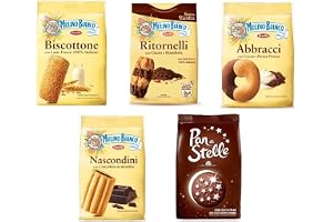 Testpaket Mulino Bianco-kex Biscuits Cookies Nascondini (1 x 600 g) Ritornelli Abbracci Biscottone Pan di Stelle (4 x 700 g)