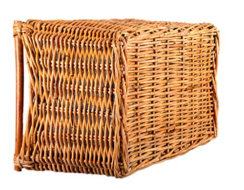 Kaminholzkorb Holzkorb „Rattan“ 53x38cm Höhe 33cm handgeflochten mit Jutefutter - 6