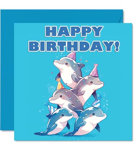Bottlenosed Dolphin Greeting Card With SOUND. Animal Noise Plays When You Open This Card Blank On The Inside Making It Perfect For Many Occasions And A Unique Gift Idea