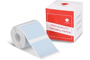 Phomemo M110 Etiqueta autoadhesiva multifunción M110, 40 x 30 mm(1,57 x 1,18), apta para impresoras de etiquetas Phomemo M110, M200, M120, M220, M221, 230 etiquetas y rollo (azul claro)