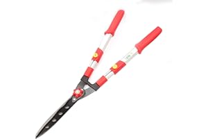 LINZI Cisailles à Haies Télescopique 680mm-870mm avec Lame Ondulée en Acier Taille Haies Manuelle Jardin Professionnelle pour pour Tailler des Haies, du Topiaires Buis et des Herbes Décorative