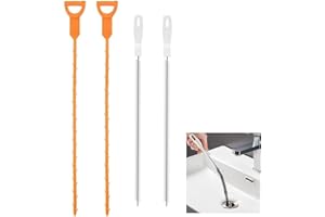 HCYANGZHANG 4 Stück Abflussreiniger Spirale, Abflussreiniger, ReinigungsbüRste und Pipeline Bagger Kann Haarentferner Frei Biegen, Geeignet für Kanalisationen, Badewannen, Küchen, Waschbecken