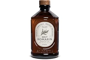 BACANHA - Sirop Bio et Brut - Sirop de Romarin - Pour Cocktail, Limonade, Eau et Thé Glacé - 400 mL