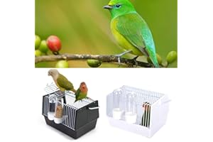 LuukUP Portable Bird Out Cage Small Animal Carrier-With 2 Feeders-Aviary For Budgie Birds Travel Cage Pet Home-For Finch Canary Budgie And Other Similar Sized Birds-Ventilated Dust Proof