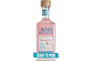 OLMECA Altos Tequila Ready to Serve Strawberry Margarita 75cl, 14.9% ABV, Bar-Quality Pre-Mixed Margarita Cocktail, Ready To Drink, Infused with Ripe Strawberries | Made from Award Winning Tequila