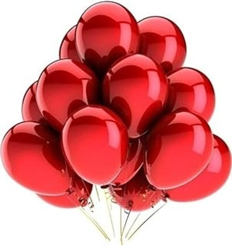 Tatlı Günler KIRMIZI 30 ADET METALİK BALON BÜYÜK BOY 30 CM
