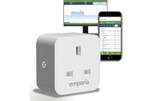 EMPORIA ENERGY Smart Plug with Energy Monitoring | 16A Max / 10A Continuous | WiFi Smart Outlet | Mobile App | Alexa | Google | UKCA Certified (1)