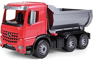 Lena 04610 - Worxx Muldenkipper Mercedes Benz Arocs, ca. 45 cm, Baustellen Spielfahrzeug für Kinder ab 3 Jahre, robuster Kipper LKW mit verriegelbarer Kippmulde und beweglicher Heckklappe