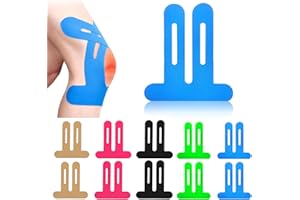 LUOJINYI PreCut Kinesiotapes - Nastro kinesiotapes pretagliato al ginocchio, delicato sulla pelle con un comfort perfetto, impermeabile ed elastico, per dolori al ginocchio (diversi colori)