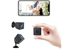 HAPAGTOY Mini Kamera Full HD Überwachungskamera, Kamera Überwachung Innen, Mini Kamera Live Übertragung Handy APP mit Akku Kleine WiFi Videoüberwachung Kompakte Microkamera Nachtsichtkamerakamera