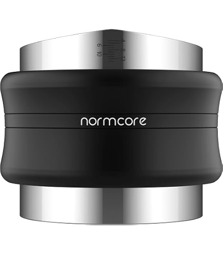 Normcore 58,5 Mm Palmen-Tamper Mit Doppelfeder – Einstellbarer Druck, Titan-PVD, Für Espresso