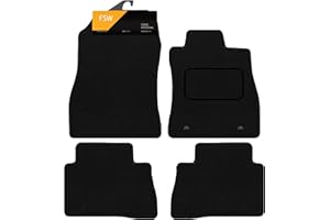 FSW - Car Floor Mats - Fits Nissan Juke F15 2010-2019 - Tailored Black Carpet - Anti Slip Mat - Non Slip Car Floor Mat, Fitted With Clips & Granulated Backing - 4 Pc Floor Mat