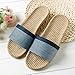Produktbild Vntoogreat Sommer Sandalen und Hausschuhe, Paar zu Hause und Männer lässig atmungsaktive Leinen Hausschuhe, Bad wasserdichte rutschfeste Flache Sandalen @ Blue_36