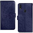 Pinaaki Enterprises Lenovo A7 Flip Case | Premium Leather Finish | with Card Pockets | Wallet Stand |Complete Protection Flip Cover for Lenovo A7 - Blue