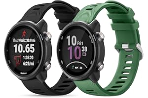 Shecret 2 Pezzi 20mm Cinturini per Garmin Vivoactive 3/3 Music/Venu/Venu 2 Plus/Sq/Forerunner 245/645/55, Braccialetto Morbido di Ricambio in Silicone per Garmin Vivomove HR/Instinct 2S