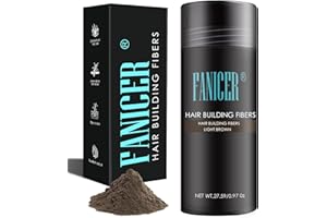 YOLONCE Fibres capillaires 27.5g,Fibres capillaires pour épaissir les cheveux,épaississement des cheveux,Fibres capillaires pour un look authentique,Brun clair