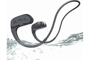 CYBORIS Kopfhörer Schwimmen, IPX8 wasserdichte Bluetooth Kopfhörer, Kabellos in Ear Kopfhörer Sport Kopfhörer mit Mp3 Player 32GB Speicher, Eingebauter Bone Conduction Lautsprecher, EQ-Schaltfunktion