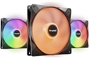 be quiet! Light Wings LX 140mm PWM high-speed ventilateur, Pack de 3 ventilateurs, hub éclairé et pales dépolies, des effets d'éclairage spectaculaires, 16 LED RGB adressables, 9 pales de ventilateur