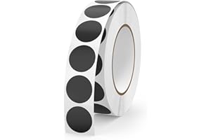YIKIADA Naklejki w czarne kropki, 13 mm, okrągłe, samoprzylepne, wodoodporne, 1000 sztuk