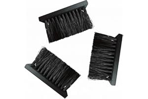 HOHOVYVY 3 Stück Kaminbürsten, Ersatzbesen für Kaminbesteck, länglicher Ersatz-Ersatzbürstenkopf-Nachfüllpack Holzgriff Runde Form Bürstenkopf Kamin Feuerherd Kaminbürste für Zuhause und Kaminreinigung