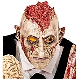 Tamaño: Talla Única adultos Máscara de Zombie estupefacientes Monster máscara de Zombie cerebro abierto para hombre de manga corta para hombre de la máscara de la máscara de Halloween disfraz de Halloween máscara de disfraces de carnaval de bestia te dé un ataque zombi accesorios de vestuario