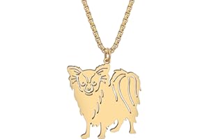 YAYAKO Edelstahl Golden Retriever Hund Halskette Kette Anhänger 18K Gold Halskette Hund Geschenke für Hundeliebhaber Frauen Mädchen
