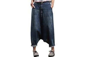 Youlee Donna Elastico Vita Ampia Leg Harem Pantaloni Foro Jeans