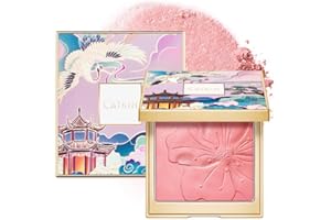 CATKIN Powder Blush, Blusher & Highlighter Make Up for Cheeks, Highly Pigmented and Buildable, Nude Coral Pink Shimmering Blush Creates a Lightweight Natural Finish, 10g