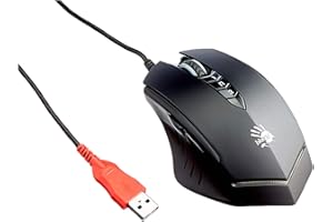 A4TECH A4 Tech V7M BLOODY Gun3 - Mouse da gioco wireless, 7 tasti, Nero/Rosso