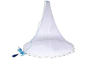 CINGHI LUSSO Red de Pesca Colgante de Hierro Redes de Pesca artesanales Resistente Red de Pesca al Aire Libre de Nylon Monofilamento Resistente y Duradera