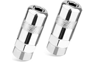NQEUEPN 2pcs Grease Gun Couplers, Grease Gun Nozzle Tip Steel High Pressure Grease Gun Coupler Tips Replacement 1/8" NPT Thread Grease Nipples Ends Fittings Accessories Fits Standard 1/8" NPT Grease Hoses