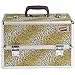 Beautify Professional Large African Leopard Print Aluminium 8 compartment Beauty Box Cosmetics & Make Up Case