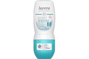 lavera Deodorante roll-on base sensitiv Natural SENSITIVE – vegano – cosmetico naturale – deodorante roller con aloe vera biologica – minerali naturali senza alluminio – ricetta analcolica