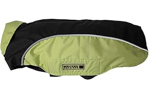 WOLTERS CAT & DOG Wolters | Regenjacke Easy Rain in Schwarz/Limone | Rückenlänge 36 cm