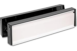 HOMESECURE Home Secure™ 12" UPVC Door Letterbox Telescopic Sleeved Letterplate Draught Proof Postal Letterbox (White, 20mm-40mm)
