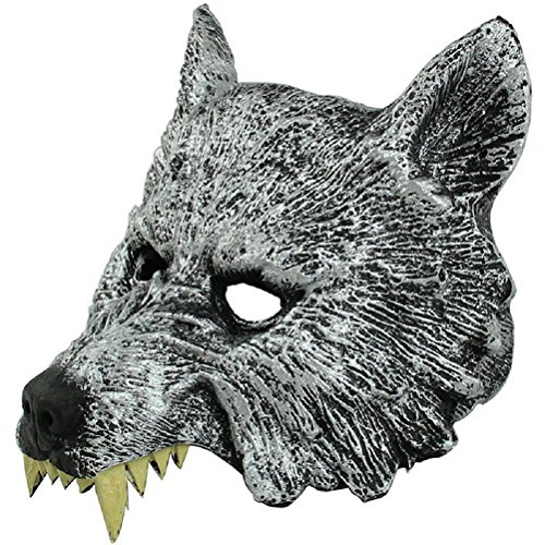 Pixnor Kopf-Maske für Cosplay Wolf Halloween grau zu maskieren - 2