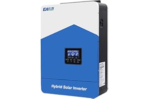 POWLAND 6200W Hybrid wechselrichter 48v, netzunabhängiger Wechselrichter, arbeitet ohne Batterie, integrierter 110A MPPT, 230V Ausgang, maximale Solarleistung 6000W 55-450V DC mit WiFi Überwachung