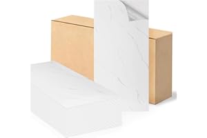 Swehooirt White Marble Tile Stickers 60x30cm 10Pcs Thicken Self Adhesive Wall Tiles,Peel and Stick Waterproof Vinyl Marble Tiles for Bathroom Kitchen Splashback Living Room Bedroom