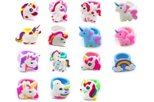 Teegxddy 15 PCS licorne jouet jouet licorne bague enfantjouet fille licorne licorne jouet fille jouet fille