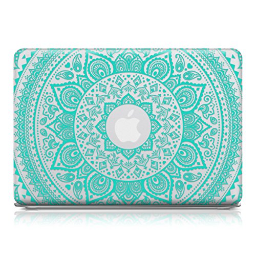 kwmobile Crystal Case Hülle für Apple MacBook 12″ mit Indische Sonne Design – Schutzhülle Laptop Cover klar in Mintgrün Transparent - 2