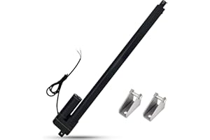 Jvnvlki Course de 450 mm - 3000 N - Étanche IP65 - Entraînement linéaire 12 V - Moteur linéaire 5 mm/s - Avec étriers de montage pour porte Lift Coop, armoire, ouvre-fenêtre, ouvre-porte, domotique