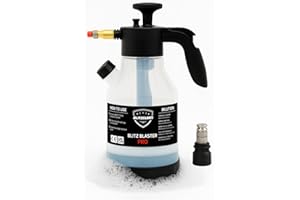 BLITZ CLEAN PRO Handheld Pump up Foam Sprayer Snow Cannon Gun, 2L Heavy Duty Pressurised Soap Dispensing with Two Nozzles Car Blaster, Hand Pumping Spraying Pump Action Spray Bottle for Car Cleaning & Valeting
