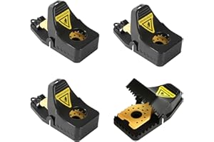 RnCop Reusable Mouse Trap, 4 Pack Heavy Duty High Sensitive Mice Catcher, Safe and Effective Rodent Trap for Indoors and Outdoors, Quick and Easy clean Rodent Catcher