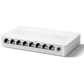 Tenda 2.5Gb Ethernet Switch 8 Ports RJ45, Plug&amp;Play (SM108) | 2.5Gbps Ethernet Switch for NAS/PC/Server/AP, Fanless, Desk/Wal