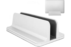 Podstawka pod laptopa MyGadget aluminiowa [pionowa] - regulowany uchwyt na podstawkę do notebooków takich jak Apple MacBook, Google Chromebook, Lenovo - srebrny